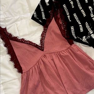 (TAGS STILL ON) Urban Outfitters Rose Blouse